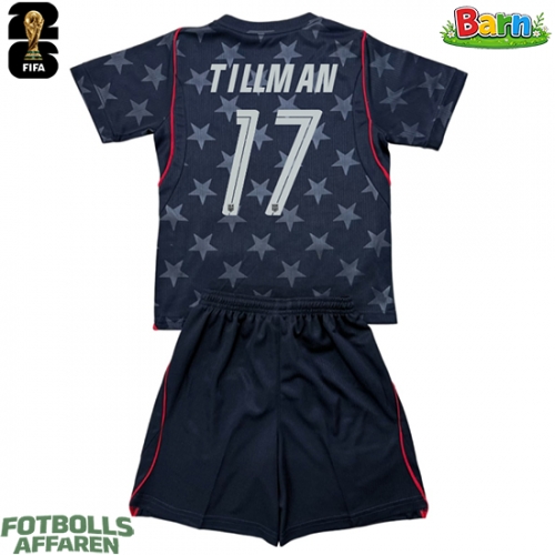 Förenta stater Malik Tillman #17 Bortaställ Barn VM 2026 Kortärmad (+ Korta byxor)